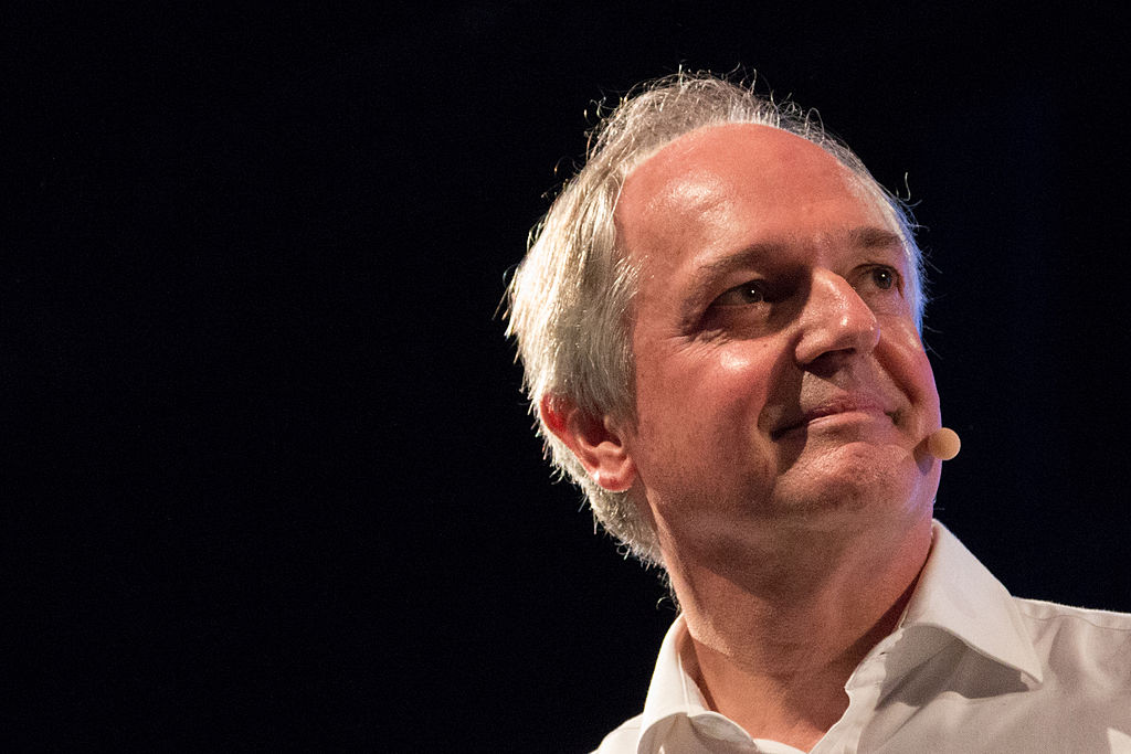 Paul Polman在2014年在Dublin，爱尔兰的一个年轻世界会议。