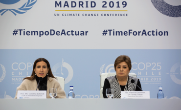 COP25 President Carolina Schmidt and UN Climate Change Executive Secretary Patricia Espinosa