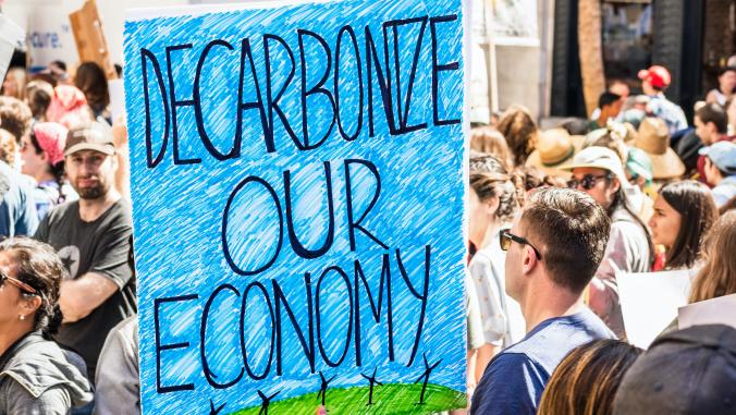 Decarbonize placard