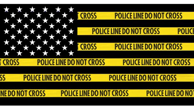 American Flag Police Line