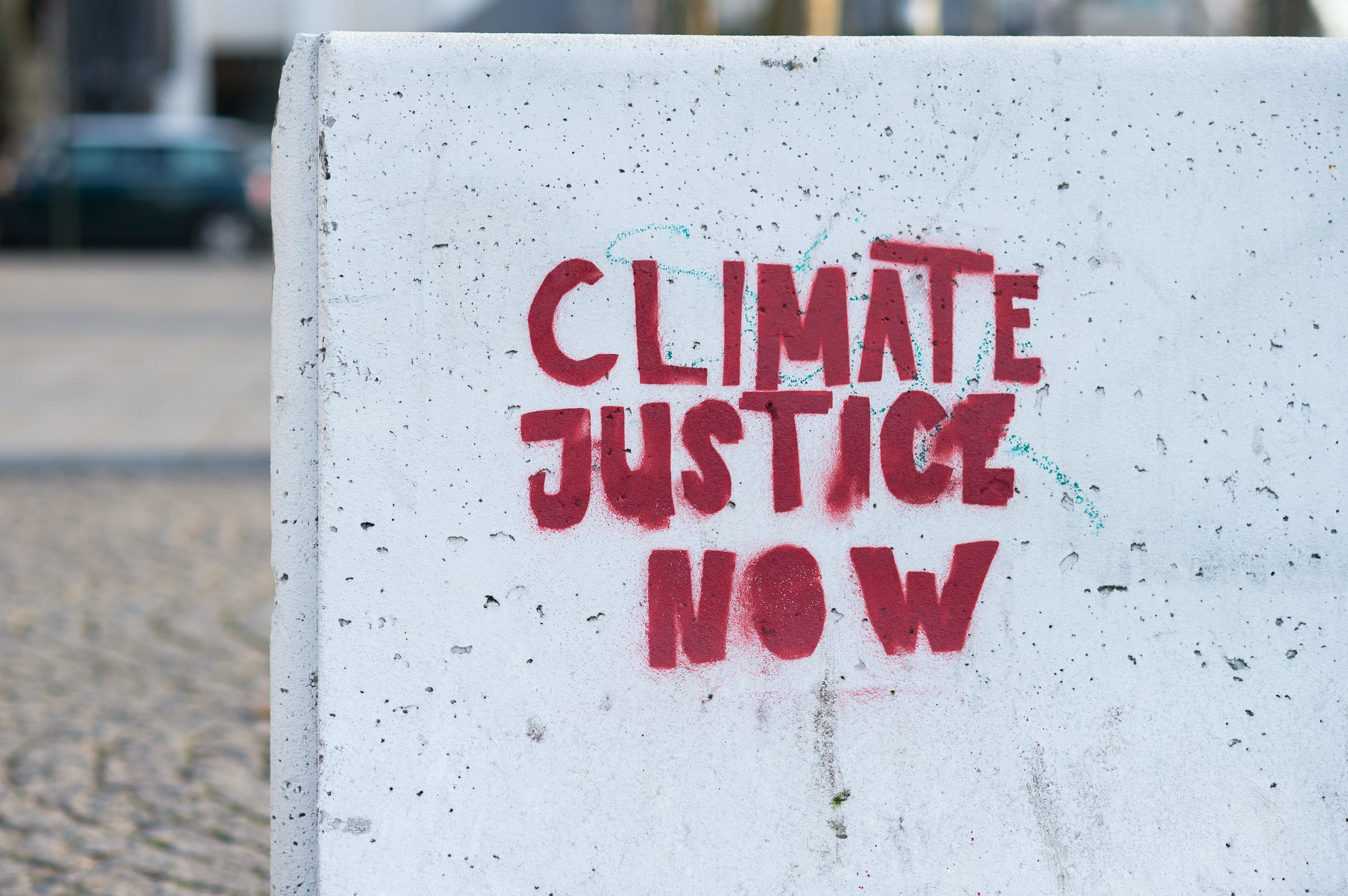 Climate justice sign