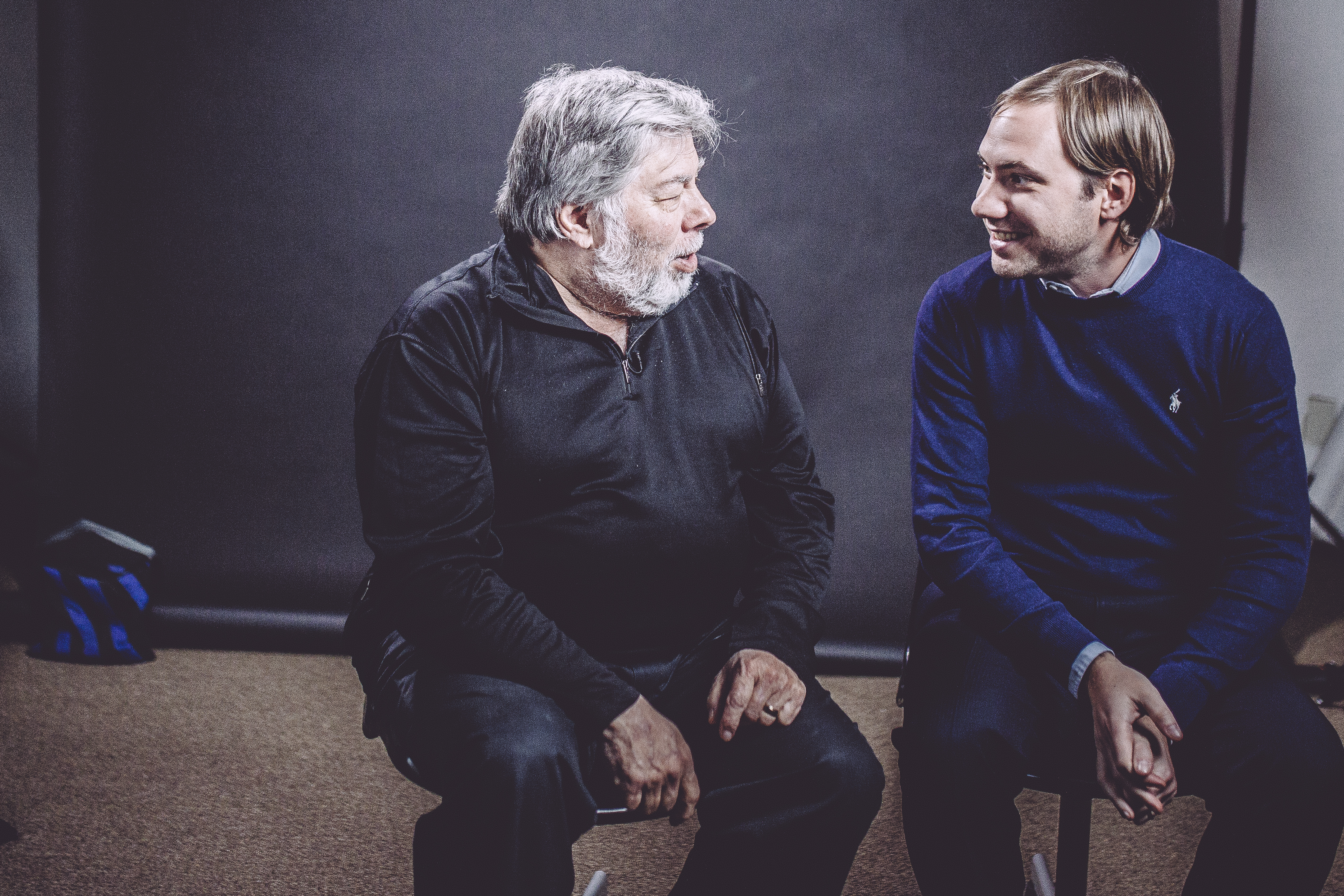 Apple co-founder Steve Wozniak with fellow Efforce co-founder Jacopo Visetti