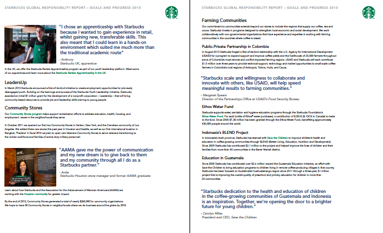 Starbucks CSR