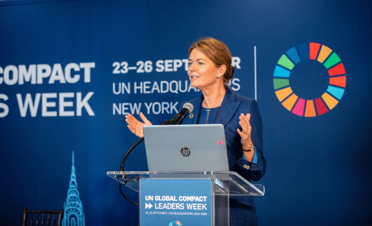 莉莎金吾，联合国全球契约的CEO