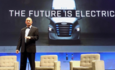 戴姆勒卡车公司首席执行官罗杰·尼尔森在美国汽车工业博览会上就电动卡车发表讲话