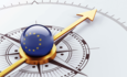 指南针上的欧盟符号