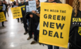绿色新政示威者在华盛顿特区在2018年十二月