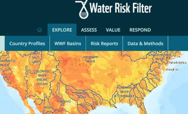 美国的风险水一般的观点：世界自然基金会水风险过滤