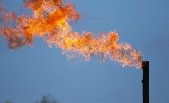 Flaring (burning off unused natural gas)