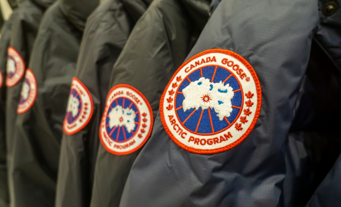 Canada Goose brand parkas in a store in New York