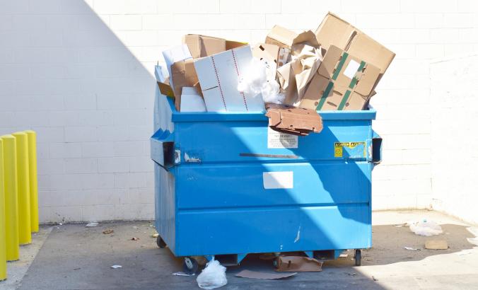 Dumpster with Recycling