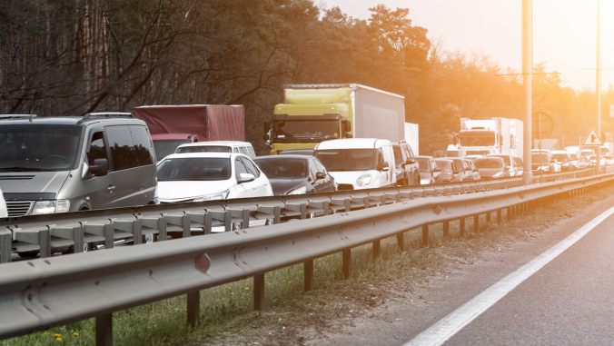 car gridlock on freeway